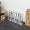 304 Stainless Steel Utensil Holder, Silverware Drying Rack with Hooks