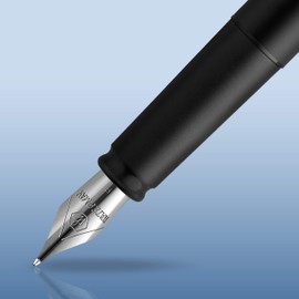 Waterman Allure Fountain Pen | Black Lacquer | Fine Nib | Blue Ink | Gift Box