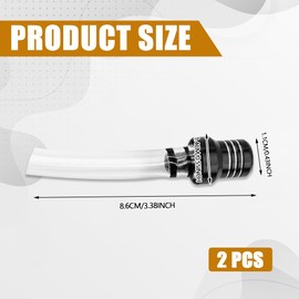 RGOAANC 2PCS Motorcycle Breather Hose Gas Fuel Tank Cap Vent, Gas Tank Vent, CNC One Way Tank Valve Vent Tube with Aluminum Cap, Universal Tube Hose Breather Cap for ATV Quad CRF Pit Dirt Bike