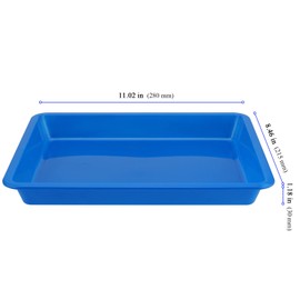 KEILEOHO 25 PCS Multicolor Plastic Art Trays, Activity Plastic Tray, Arts and Crafts Organizer Tray for DIY Projects, Painting Beads, Organizing Supply, 5 Assorted Colors, 11 x 8.5 x 1.2 Inch