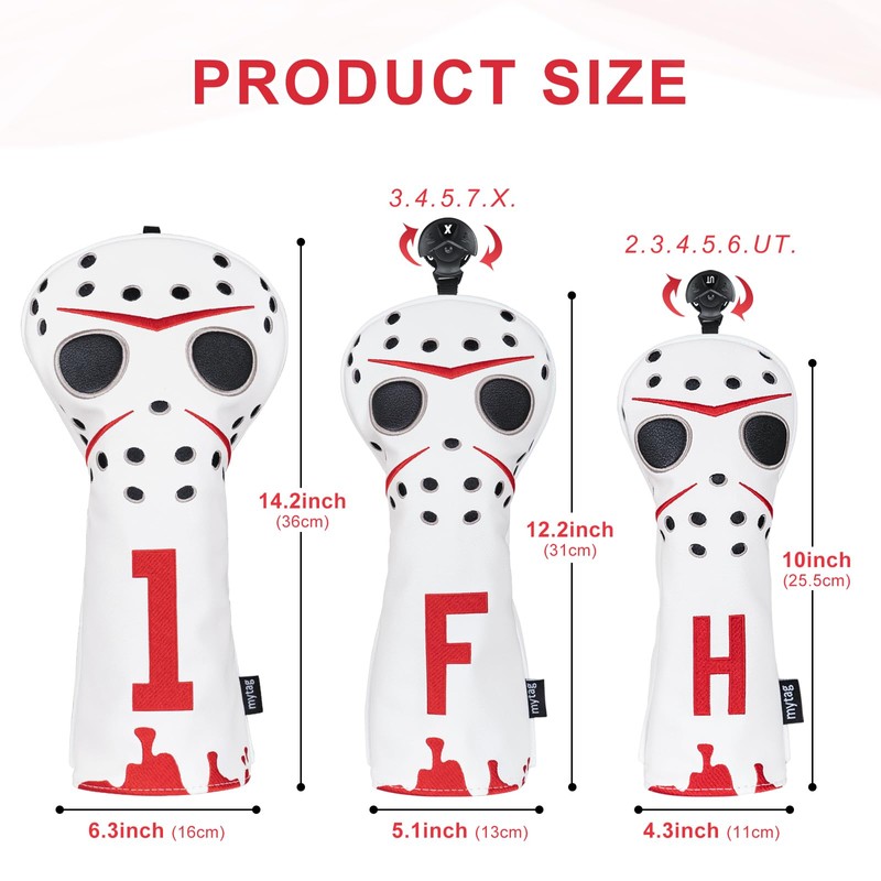 Hybrid Headcover Hockey Goalie Mask Golf Club Covers(Hybrid)