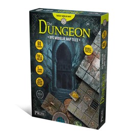 PWORK WARGAMES The Dungeon RPG Modular Map Tiles, Double Face Cardboard Tiles