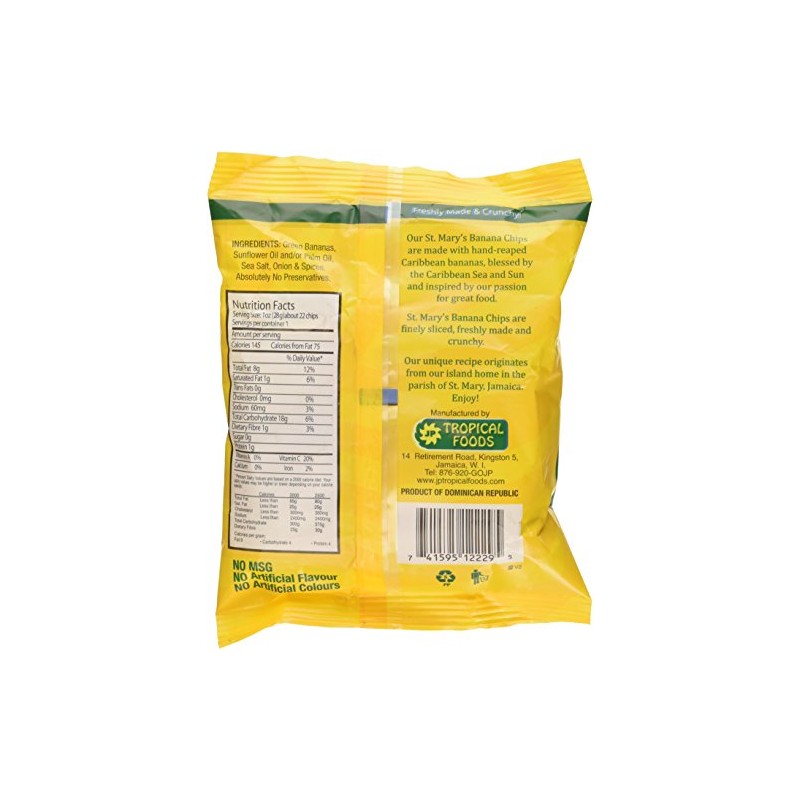 St Mary's Banana Chips 1.06 Ounce (Pack of 24)
