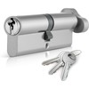 Chrome 45T/45 Thumb Turn Euro Cylinder Lock (90mm), Euro Door