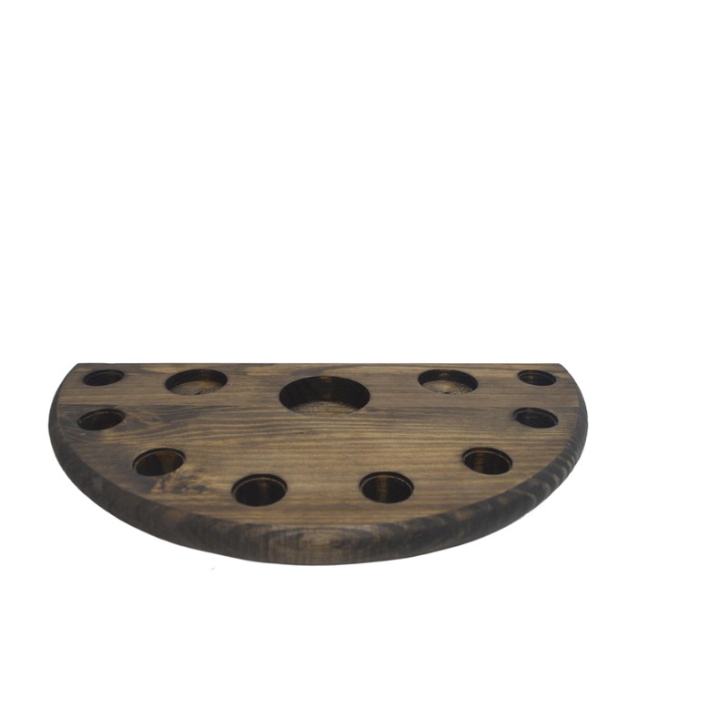 Bourbon Cork Display Half Moon Shape With Light and Glass