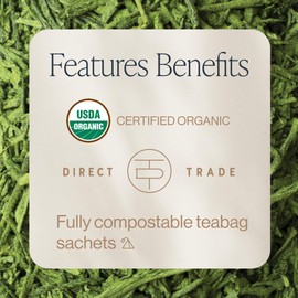 Rishi Tea Matcha Super Green Herbal Tea | Organic Sencha, Highly Caffeinated, Umami, Antioxidant Rich | 15 Sachet Bags, 1.43 oz (Pack of 6)