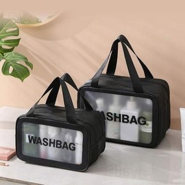 JQ Large Capacity Double Drainage Wash Bag Waterproof Bath Bag Pouch Mesh Toiletry Bag Fashion / 대용량 더블 물빠짐 워시백 방수 목욕가방 파우치 망 세면가방 패션