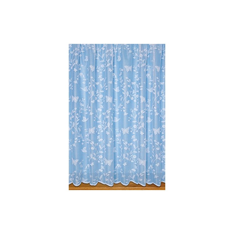 John Aird Butterfly Net Curtain White - Width Sold By