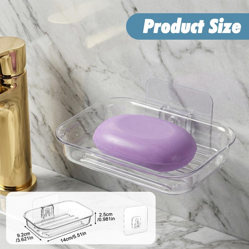 1PCS Soap Dish for Shower Wall, Shower Soap Holder Self