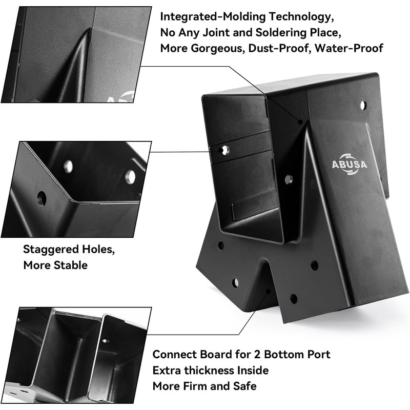 ABUSA Heavy Duty Swing Sets Brackets Including 2 Black A-Frame