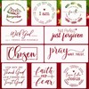 10 PCS Farmhouse Christian Stencils for DIY Wood Crafts Signs