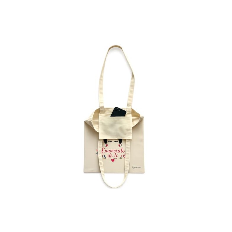 Mimain Borsa tote bag da donna Frida, stile artistico floreale,