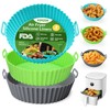 Komzon 3 Pack Air Fryer Silicone Liners, 8Inch Airfryer Liners,