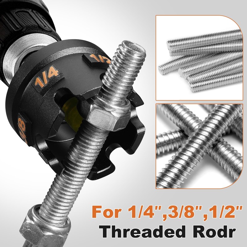 Threaded Rod Nut Runner Drill Attachment, Heavy Duty Rapid Spin