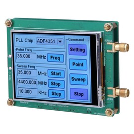 High Accuracy Signal Generator, Adf4351, RF Signal Generator, Function Generators, Full Touch Screen, RF Frequency Module, PC Counter Controller with Data Cable, SMA Female