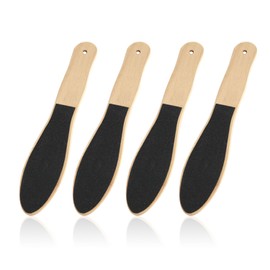 4 Pieces Double Sided Foot File Foot Grater Foot File Wooden Foot Rasp Crust Remover Pedicure Grinder Foot Care Ideal for Hard Skin Dry Feet