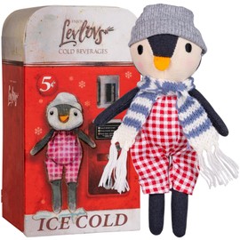 LEVLOVS Mouse in a Matchbox Danish Design Toy Baby Registry Gift Penguin Boy Linen Toy Plush Toy