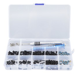 205 Pieces RC Repair Tools Round Flat Head Screws Bearings Screwdrivers for Traxxas 1/18 Remote Control Car