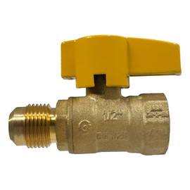 5 Pcs XFITTING 1/2 Inch FLARE x 1/2 Inch FIP Gas Valve, 4-3-2=5