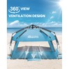 OutdoorMaster Beach Tent Sun Shelter for 3-4 Person, Pop Up