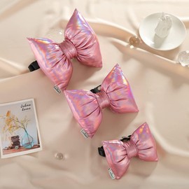 Dog Collar with Bowtie, Durable Detachable Adjustable and Comfortable Bow Tie Dog Collar for Small Dogs Puppies and Cats, Neck 11-18in, Pink Bowtie