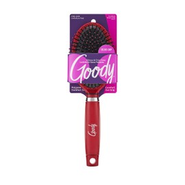 Goody Oval Hair Brush with Gelous Grip - For All Hair Types - Ion Infused Bristles for Frizz-Free and Glossy Styling - Pain-Free Hair Accessories for Women, Men, Boys, and Girls