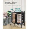 SONGMICS Laundry Hamper with Wheels, 2-Section Laundry Sorter, 37 Gal.