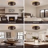 MOOONICHE 20" Ceiling Fan with Light and Remote, Farmhouse Bladeless