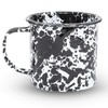Enamelware Starter Set, 16 piece, Black/White Splatter