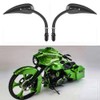 goodfitment M8 M10 Black Motorcycle Mirrors,2Pcs Universal Water Drop Shape