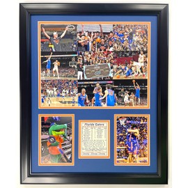Florida Gators | 2023-2024 Men's College Basketball Champions | Collectible Basketball Memorabilia | Framed Picture and Photo Collage Gifts | (Mosaic, 18"x22", Framed)