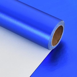 BEISHIDA Royal Blue Gift Wrapping Paper Metal Matte Wrapping Paper Roll Solid Color Gift Wrap Paper, Packing Paper for Wedding, Birthday, Graduation, Christmas Wrapping Paper(17inches X 32.8ft)