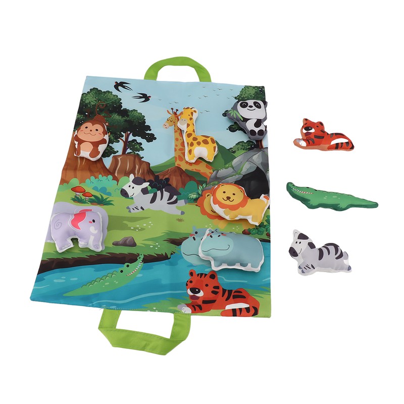Baby Soft Toy Set with Play Mat Bright Color Sound