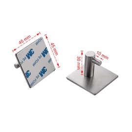 Ibergrif MK34251A - Ganci autoadesivi resistenti, per bagno o cucina, 4 pezzi, colore: argento