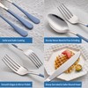 Moxinox 20-Piece Grey Blue Silverware Set, 18/0 Stainless Steel Grey