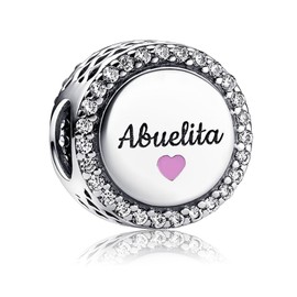 Generic Love Abuelita Engravable Charm for Bracelets Necklaces,925 Sterling Silver Beads with Jewelry Gift for Women Girls Family Friends at Christmas Mother's Day