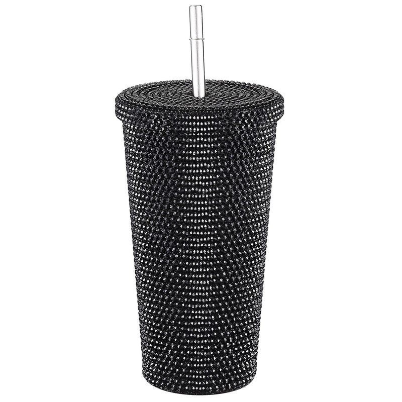 500ml Water Bottle Stainless Steel Rhinestone Decoration Vacuum Water Cup
