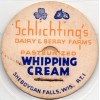 Milk Cap - Schlichting's Dairy & Berry Farms - Sheboygan, Wisconsin - CREAM