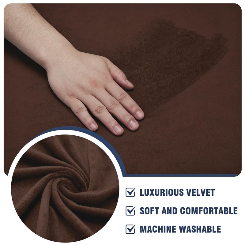 AHUAWA Corner Couch Cover, Stretch Velvet Corner Sofa Cover Furniture