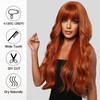 Long Orange Wigs for Women Body Wave Ginger Hair Synthetic