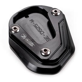 ZEXDDI Fit for Loncin Voge 525 DSX DSX525 525DSX DSX 525 2023 2024 DS525X DS 525X Motorcycle CNC Side Stand Extension Pad Kickstand Foot Magnification Plate (Black)