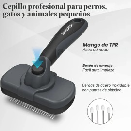 Swihauk Cepillo Slicker Autolimpiante Amigable Con La Piel