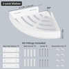Wisfame Aluminium Shower Corner Shelves - Rustproof Shower Caddy No