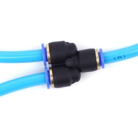 Zwelocy Y Shape Push Fitting Push to Connect Quick Fitting, Air line Push Lock Tube Fitting Splitter, 8Pcs (4mm or 5/32")