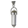 I-be, Rock Crystal Pendant 925 Silver Length 4 cm in