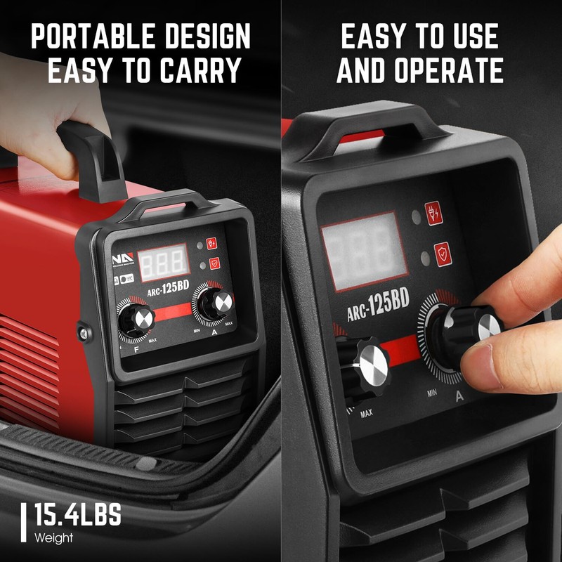 DNA MOTORING 120A/110V ARC Welder Machine, Portable Hot Start Welding