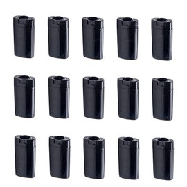 Healthcom 30 Pcs 15ml Plastic Deodorant Containers 0.5 Oz Oval Lip Balm Tubes Twist-up Filling Stick Refillable Empty Plastic Tube for Lipstick Crayon Chapstick DIY Lipstick Solid Deodorant Bar(Black)