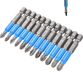 JEOPKO 12Pcs Magnetic Impact Screwdriver Driver Bits Set, Impact Driver Bits Magnetic Screwdriver Bits Pz2 Impact Driver Bits, Screw Bits for Cordless Drill,Screwdriver Bit Sets Screw Bits.
