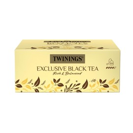 Twinings Black Tea Exclusive Black Tea - Premium Black Tea in Bag Strong & Intense, Ideal for Every Morning (100 Tea Bags, 200 g)