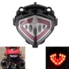 MZS Motorcycle Tail Light, LED Integrated Turn Signal Blinker Clear